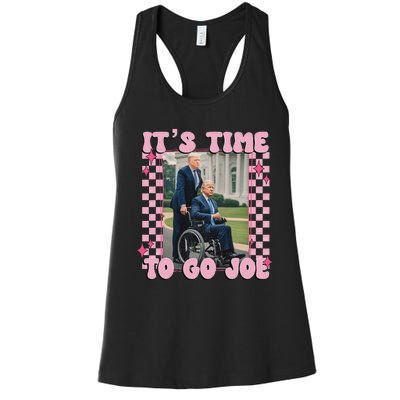 ItS Time To Go Joe Funny Trump 2024 Women's Racerback Tank