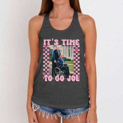 ItS Time To Go Joe Funny Trump 2024 Women's Knotted Racerback Tank