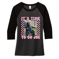 ItS Time To Go Joe Funny Trump 2024 Women's Tri-Blend 3/4-Sleeve Raglan Shirt