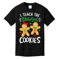 I Teach The Smartest Cookies Funny Teacher Xmas Gingerbread Kids T-Shirt