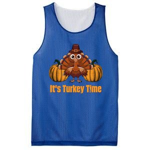 Its Turkey Time Thanksgiving Party Turkey Day Reunion Autumn Cool Gift Mesh Reversible Basketball Jersey Tank