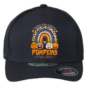 I Teach The Cutest Pumpkins In The Patch Retro Teacher Fall Flexfit Unipanel Trucker Cap