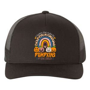 I Teach The Cutest Pumpkins In The Patch Retro Teacher Fall Yupoong Adult 5-Panel Trucker Hat