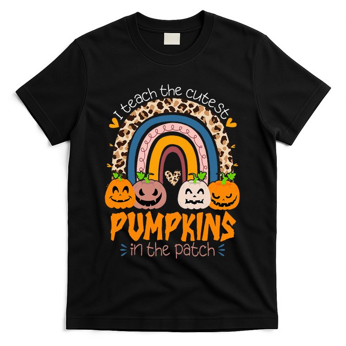 I Teach The Cutest Pumpkins In The Patch Retro Teacher Fall T-Shirt