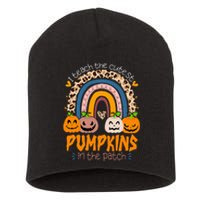 I Teach The Cutest Pumpkins In The Patch Retro Teacher Fall Short Acrylic Beanie