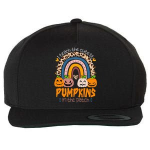 I Teach The Cutest Pumpkins In The Patch Retro Teacher Fall Wool Snapback Cap