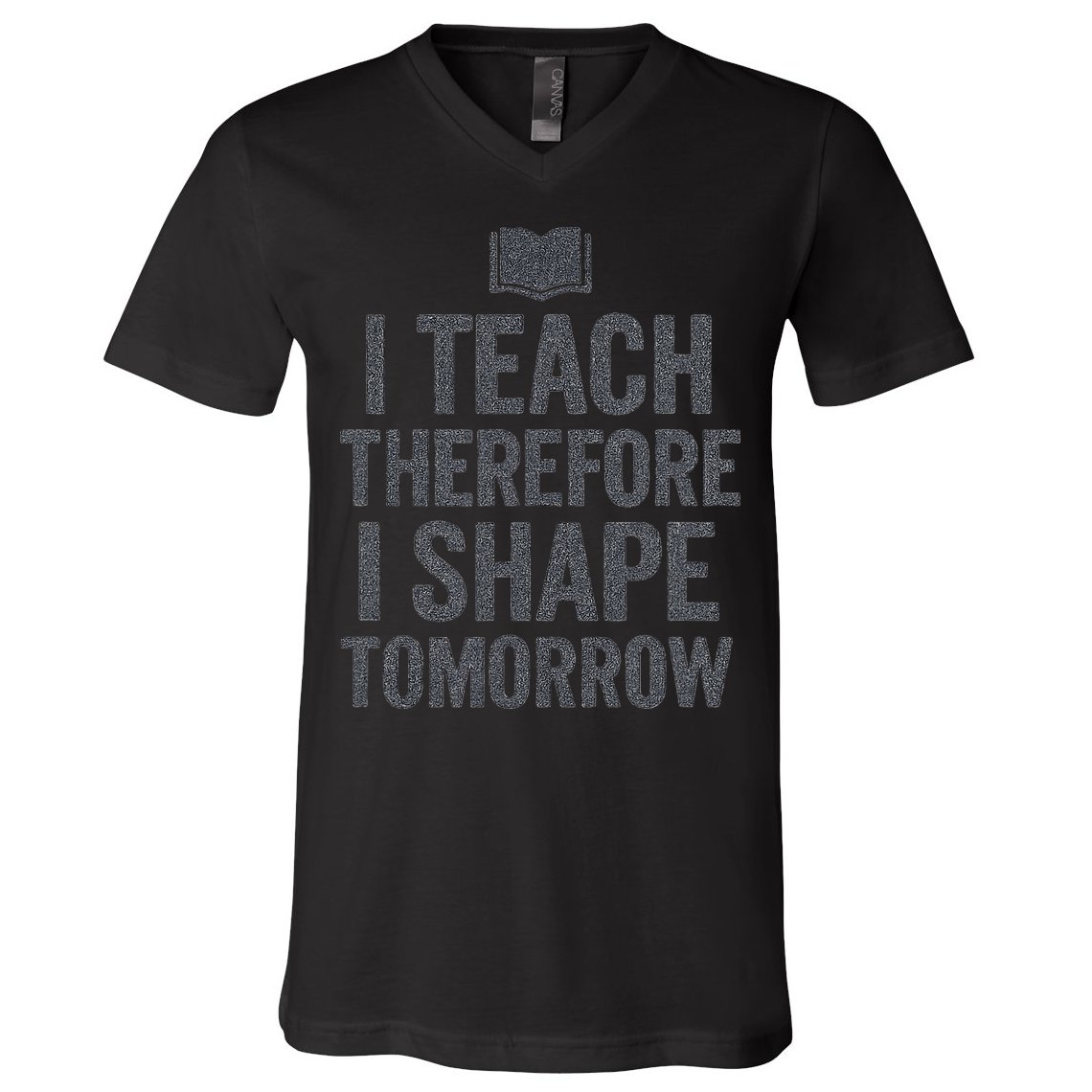 I Teach Therefore I Shape Tomorrow Vintage Teacher V-Neck T-Shirt