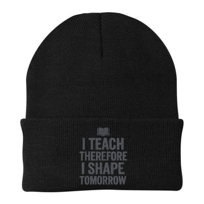 I Teach Therefore I Shape Tomorrow Vintage Teacher Beanie