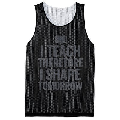 I Teach Therefore I Shape Tomorrow Vintage Teacher Mesh Reversible Basketball Jersey Tank