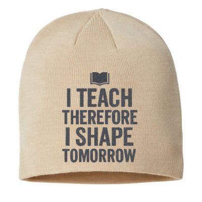 I Teach Therefore I Shape Tomorrow Vintage Teacher Sustainable Beanie
