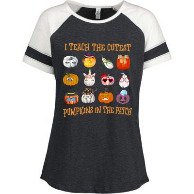 I Teach The Cutest Pumpkin In The Patch Gift Enza Ladies Jersey Colorblock Tee