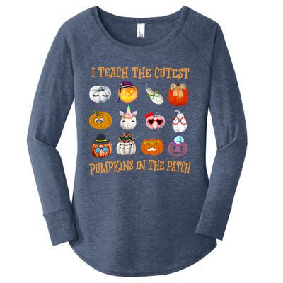 I Teach The Cutest Pumpkin In The Patch Gift Women's Perfect Tri Tunic Long Sleeve Shirt