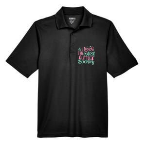 I Teach The Cute Little Bunny Easter Teacher Women Gift Men's Origin Performance Pique Polo