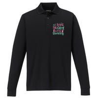 I Teach The Cute Little Bunny Easter Teacher Women Gift Performance Long Sleeve Polo