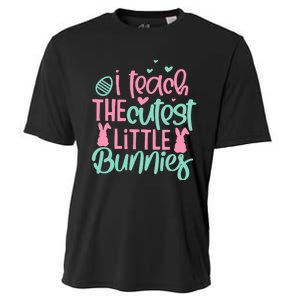 I Teach The Cute Little Bunny Easter Teacher Women Gift Cooling Performance Crew T-Shirt