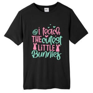 I Teach The Cute Little Bunny Easter Teacher Women Gift Tall Fusion ChromaSoft Performance T-Shirt