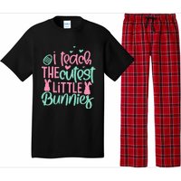 I Teach The Cute Little Bunny Easter Teacher Women Gift Pajama Set