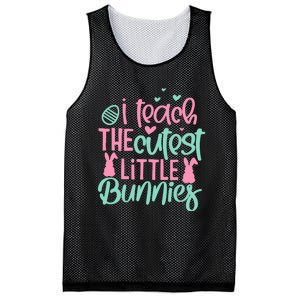 I Teach The Cute Little Bunny Easter Teacher Women Gift Mesh Reversible Basketball Jersey Tank