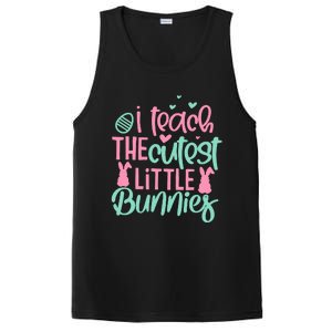 I Teach The Cute Little Bunny Easter Teacher Women Gift PosiCharge Competitor Tank