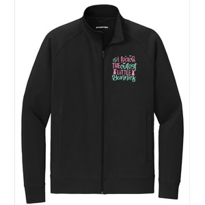 I Teach The Cute Little Bunny Easter Teacher Women Gift Stretch Full-Zip Cadet Jacket