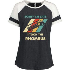 I Took The Rhombus Funny Math Nerd Enza Ladies Jersey Colorblock Tee