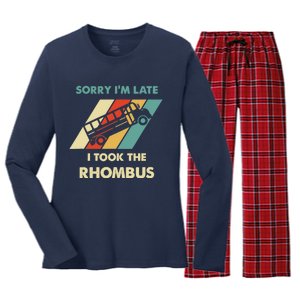 I Took The Rhombus Funny Math Nerd Women's Long Sleeve Flannel Pajama Set 