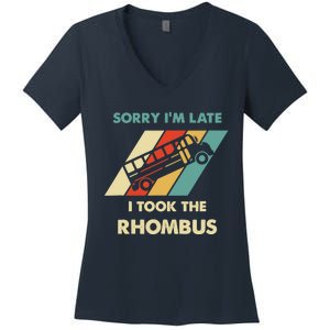 I Took The Rhombus Funny Math Nerd Women's V-Neck T-Shirt