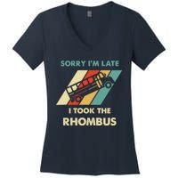 I Took The Rhombus Funny Math Nerd Women's V-Neck T-Shirt