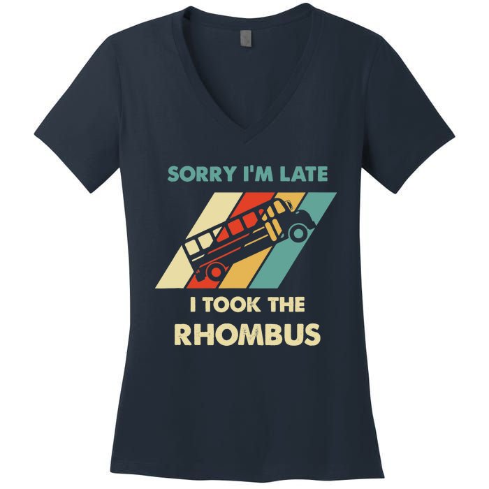 I Took The Rhombus Funny Math Nerd Women's V-Neck T-Shirt