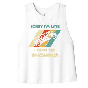 I Took The Rhombus Funny Math Nerd Women's Racerback Cropped Tank