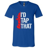 ID Tap That Fire Hydrant Funny Firefighter Adult Humor Gift V-Neck T-Shirt