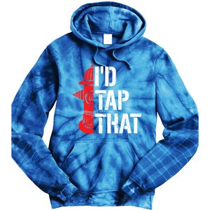 ID Tap That Fire Hydrant Funny Firefighter Adult Humor Gift Tie Dye Hoodie