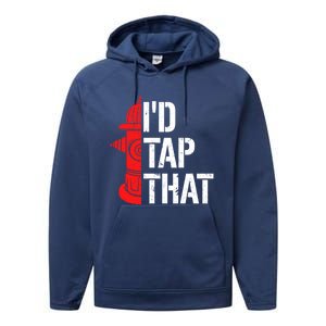 ID Tap That Fire Hydrant Funny Firefighter Adult Humor Gift Performance Fleece Hoodie