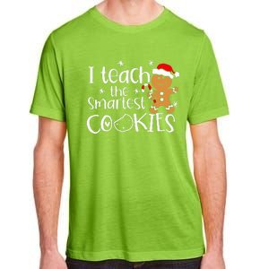 I Teach The Smartest Cookies Christmas Gingerbread Santa Hat  Adult ChromaSoft Performance T-Shirt