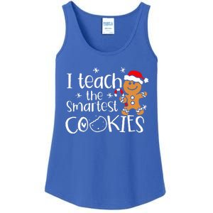 I Teach The Smartest Cookies Christmas Gingerbread Santa Hat  Ladies Essential Tank