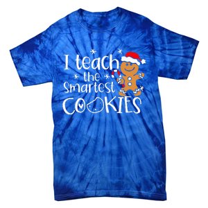 I Teach The Smartest Cookies Christmas Gingerbread Santa Hat  Tie-Dye T-Shirt