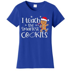 I Teach The Smartest Cookies Christmas Gingerbread Santa Hat  Women's T-Shirt