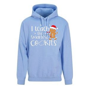 I Teach The Smartest Cookies Christmas Gingerbread Santa Hat  Unisex Surf Hoodie