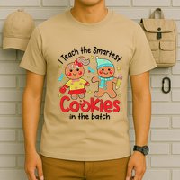 I Teach The Smartest Cookies In The Batch Christmas Teacher T-Shirt