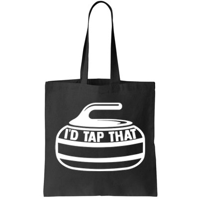 ID Tap That Curling Stone Ice Curling Curler Curling Game Great Gift Tote Bag