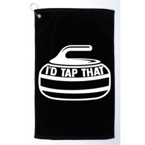 ID Tap That Curling Stone Ice Curling Curler Curling Game Great Gift Platinum Collection Golf Towel