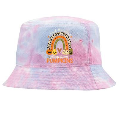 I Teach The Cutest Preschool Pumpkin Halloween Prek Teacher Tie-Dyed Bucket Hat