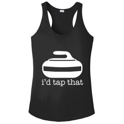 ID Tap That Funny Curling Sport Gift Ladies PosiCharge Competitor Racerback Tank