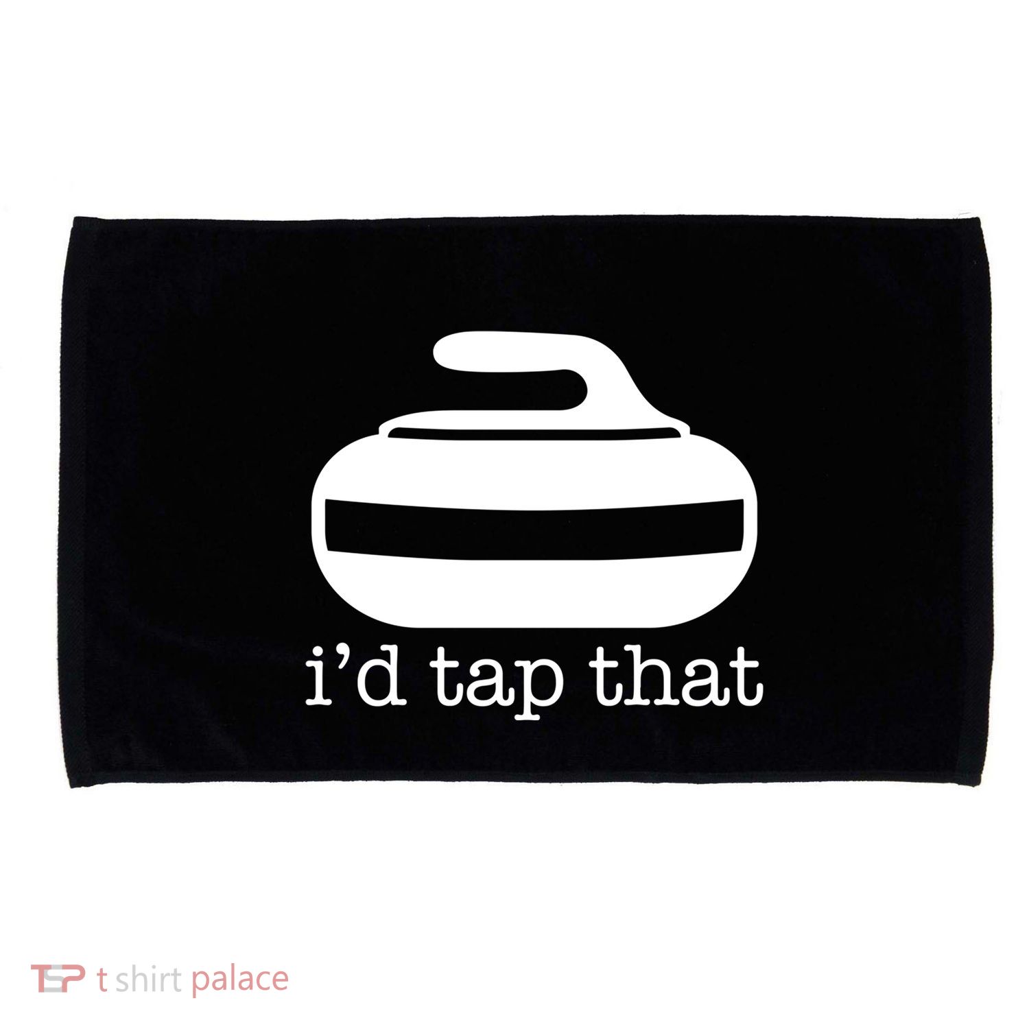 ID Tap That Funny Curling Sport Gift Microfiber Hand Towel