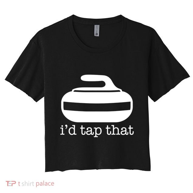 ID Tap That Funny Curling Sport Gift Crop Top