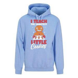 I Teach The Smartest Cookies Gingerbread Funny Teacher Xmas Great Gift Unisex Surf Hoodie