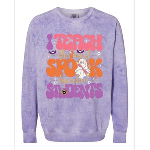 I Teach The Most Spooktacular Students Halloween Teacher Colorblast Crewneck Sweatshirt