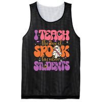 I Teach The Most Spooktacular Students Halloween Teacher Mesh Reversible Basketball Jersey Tank