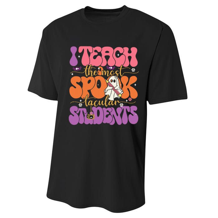 I Teach The Most Spooktacular Students Halloween Teacher Performance Sprint T-Shirt