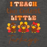 I Teach The Cutest Little Turkeys Teacher Thanksgiving Vector Backpack